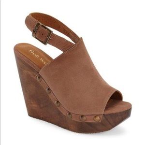 Free people brown wedges